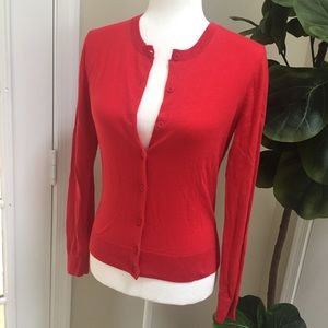 NWOT Long sleeve red cardigan, Size XS